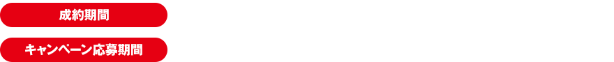成約期間：2022年10月6日(木)～12月4日(日)／キャンペーン応募期間：2022年10月6日(木)～12月26日(月)