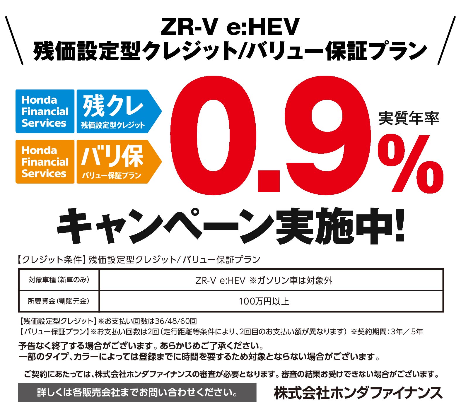 ZR-Vに嬉しい特典！