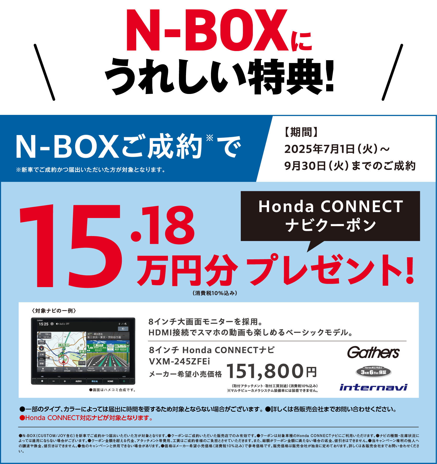N-BOXに嬉しい特典