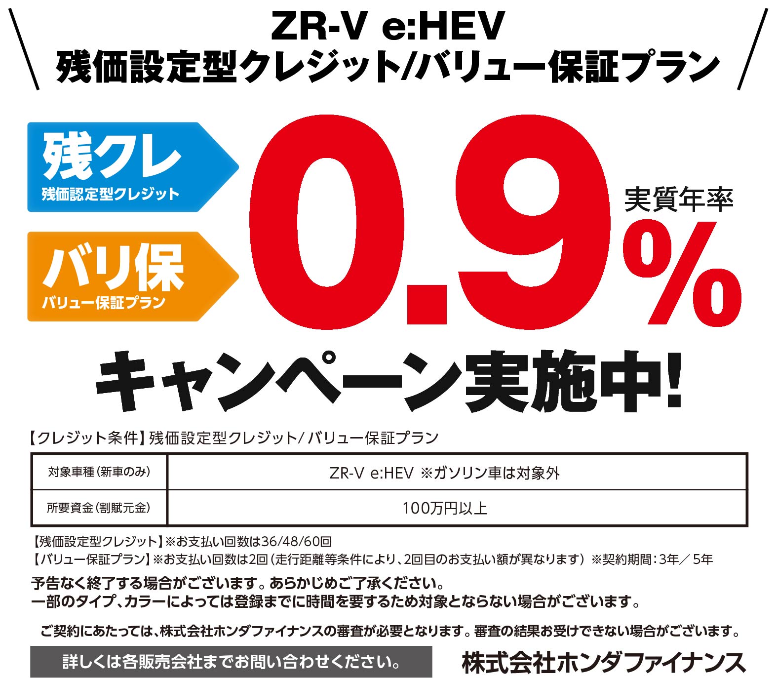 ZR-Vに嬉しい特典！