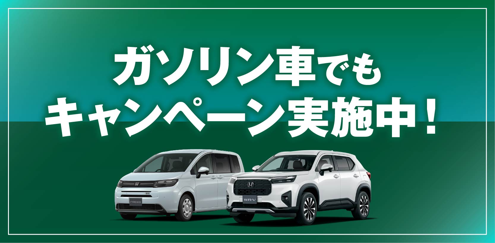 ガゾリン車でもキャンペーン実施中！