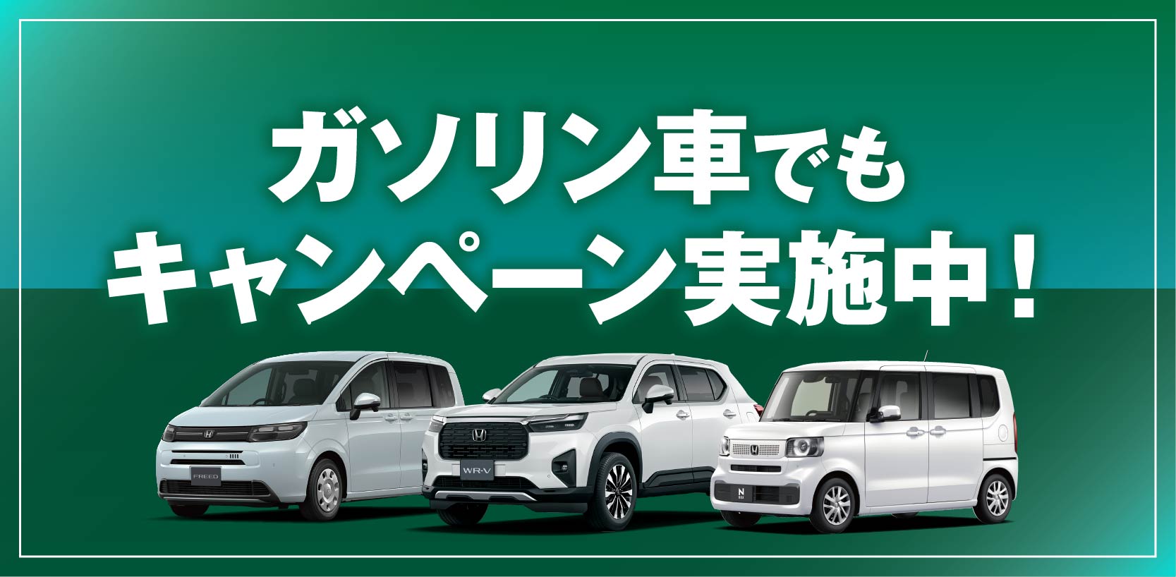 ガゾリン車でもキャンペーン実施中！