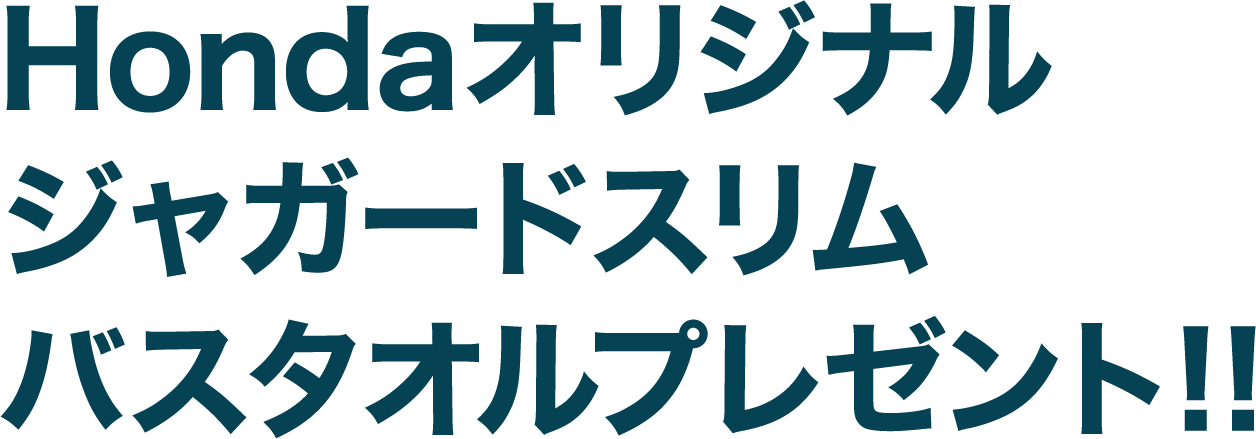 Hondaオリジナル ジャガードスリム バスタオルプレゼント!!