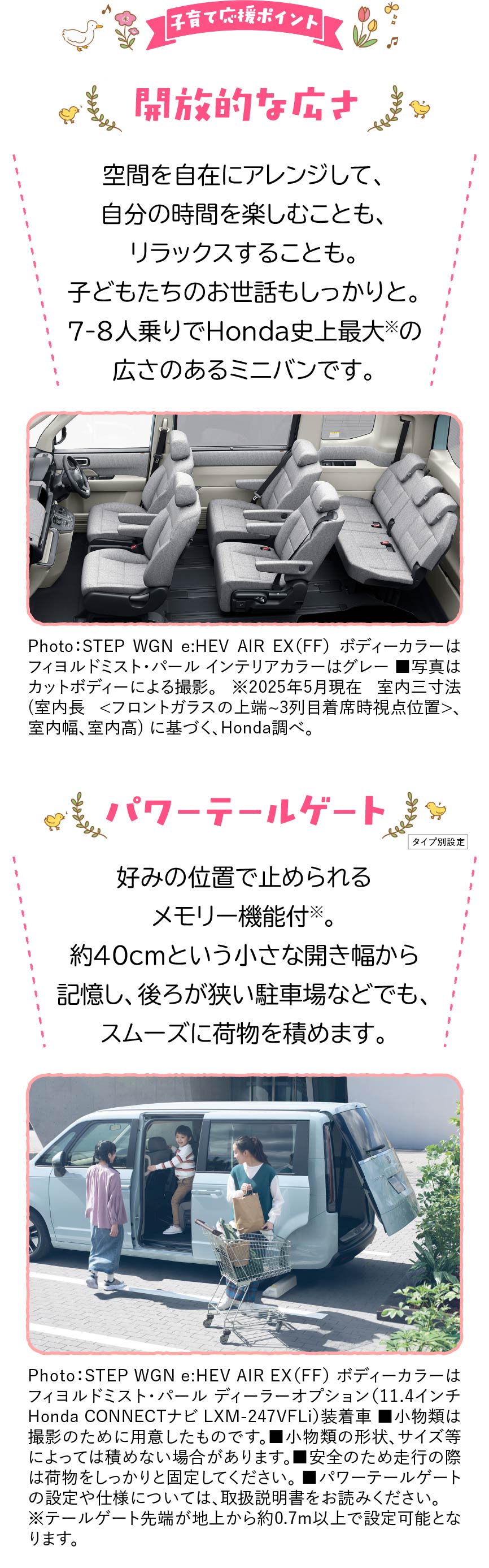 STEPWGN子育て応援ポイント