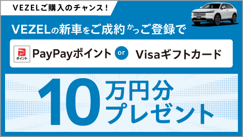 VEZEL PayPayポイント or Visaギフトカード