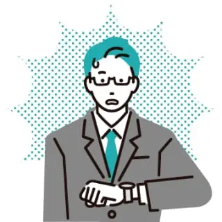 時間がないと余裕がない様子